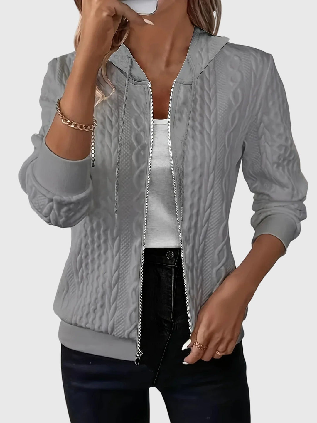 Lena - Hoodie with zipper