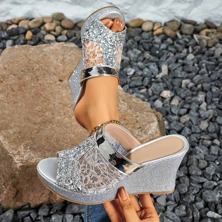 Alexis - Elegant Lace High Heel Sandals
