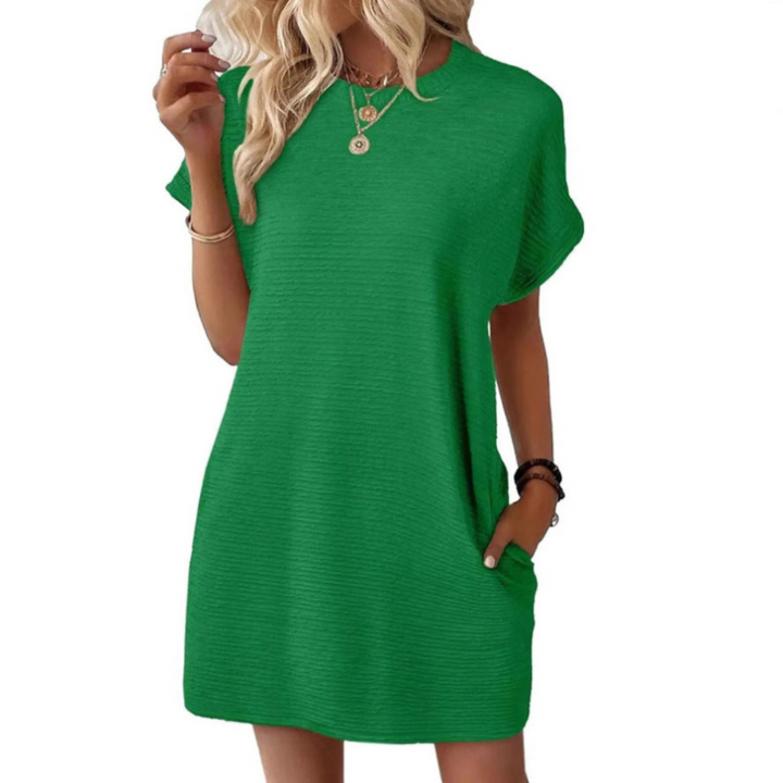 ROMINA – CASUAL MINIMALIST ROUND NECK SUMMER DRESS