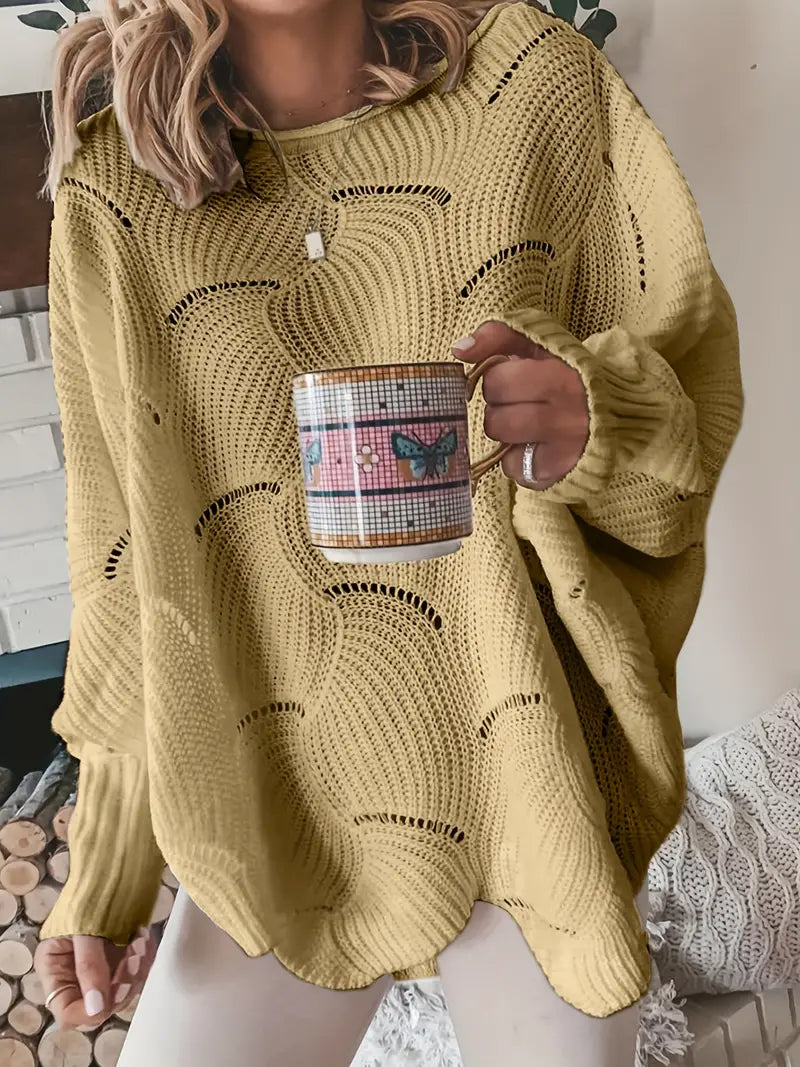 Amélie - Plain Knit Oversized Sweater