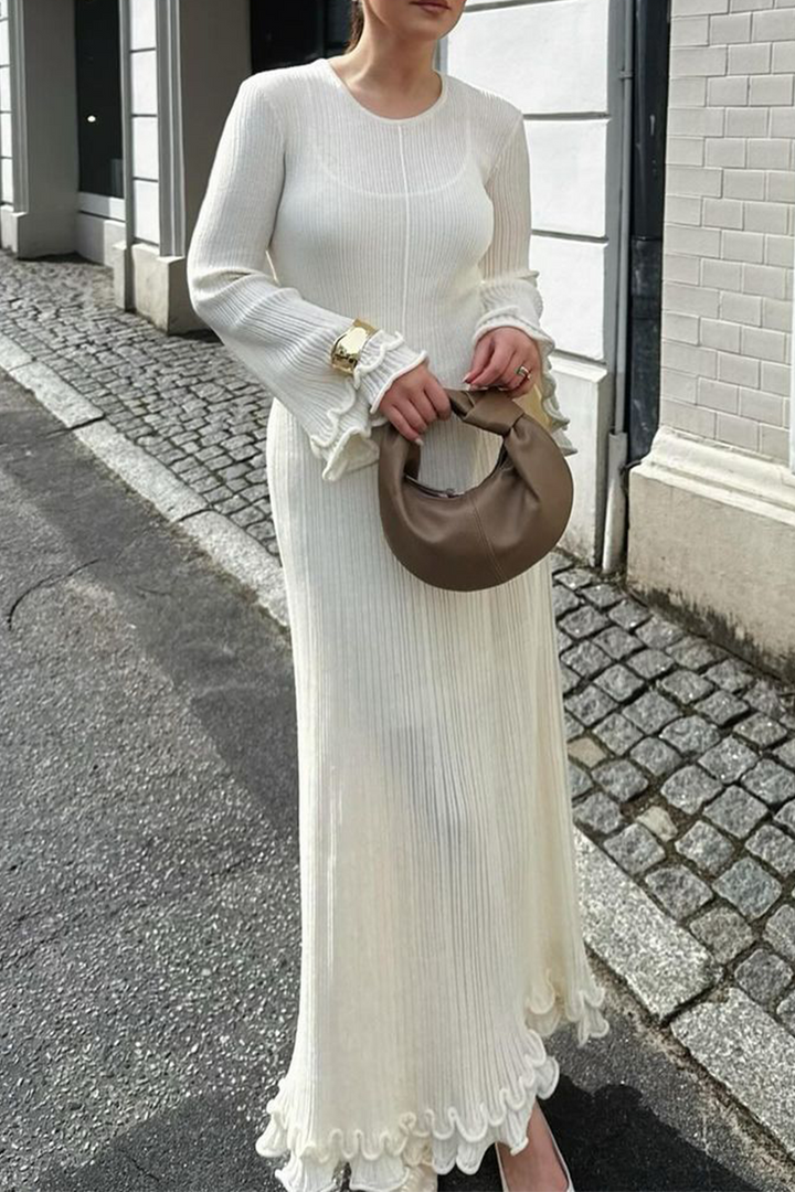 KATRIELLE – ELEGANT LACE-UP BACKLESS SKIRT DRESS