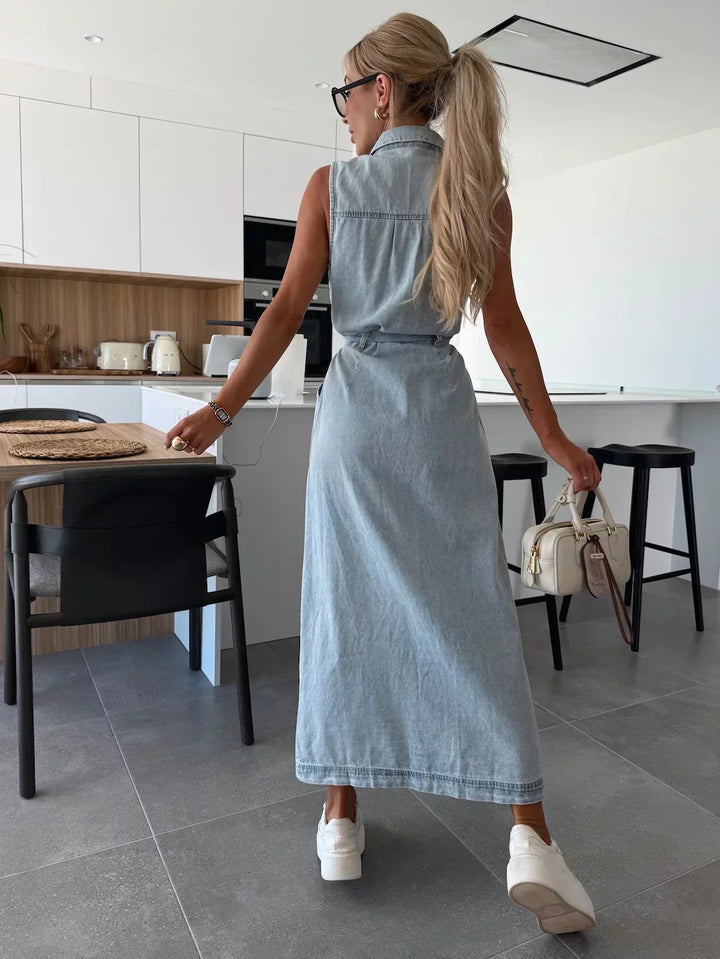 Diane - Denim Maxi Dress