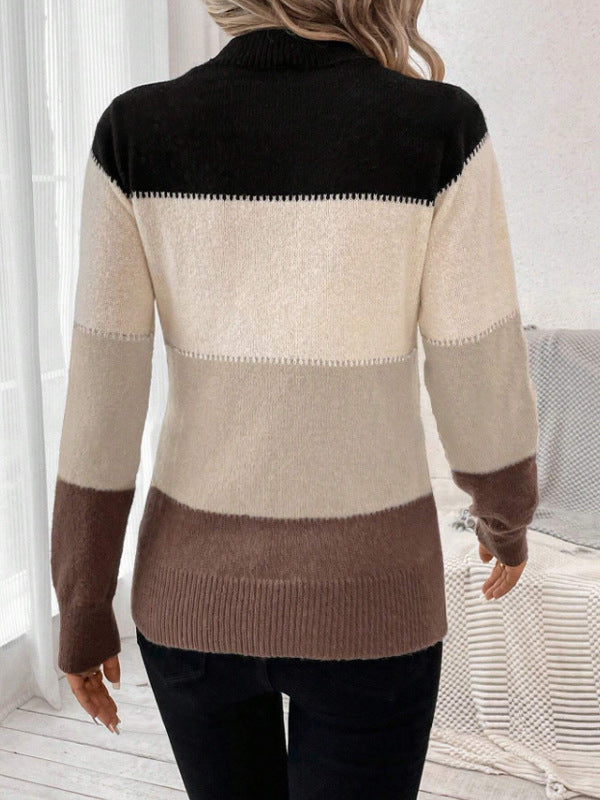 Zoey - Colorblock Knit Sweater