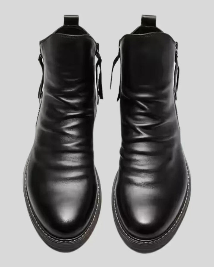 Effortless Elegance Leather Ankle Boots