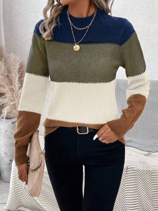 Zoey - Colorblock Knit Sweater