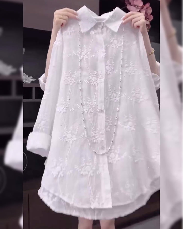 ZORYA – EMBROIDERED SOLID COLOR SHIRT