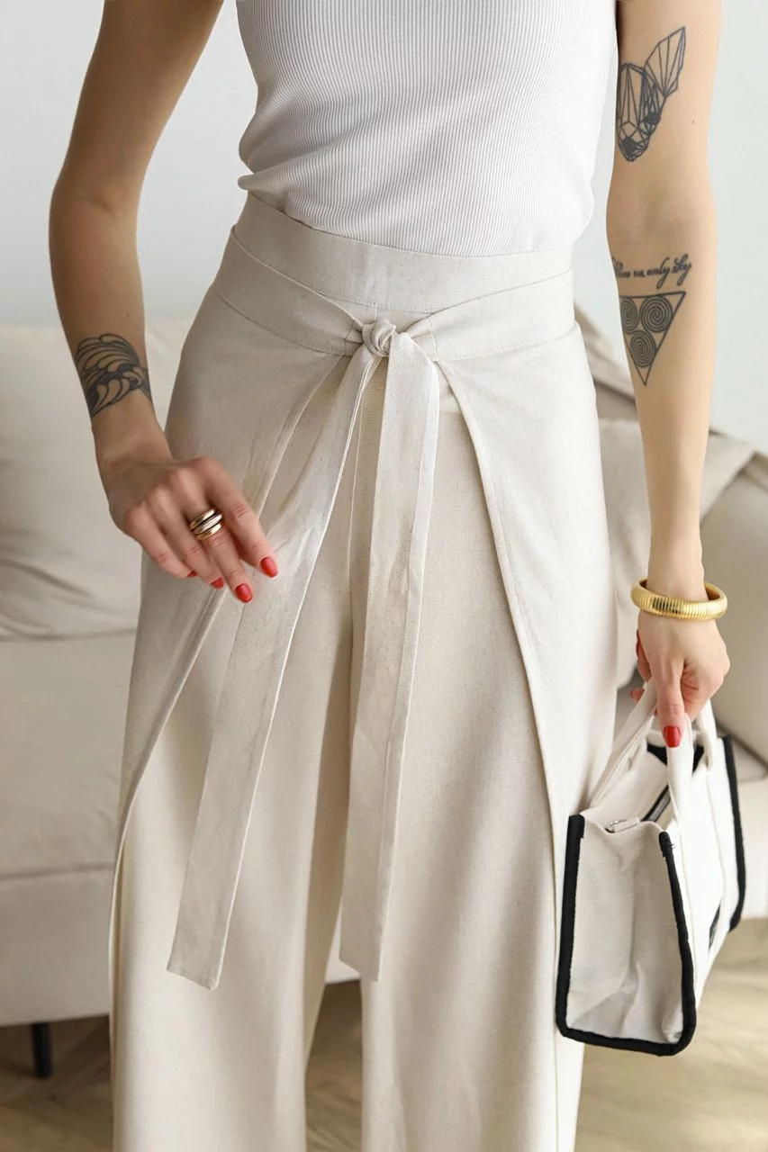 ARIANE – WOMEN’S WIDE-LEG LINEN PANTS
