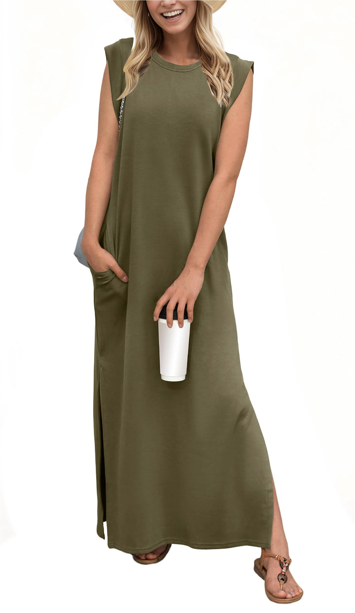 KAELIN – RELAXED FLOW SPLIT MAXI DRESS