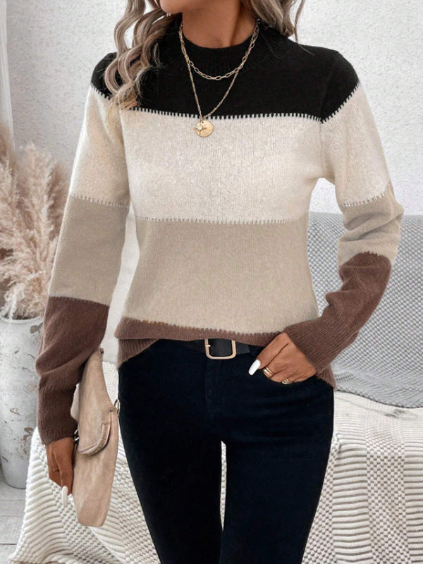 Zoey - Colorblock Knit Sweater