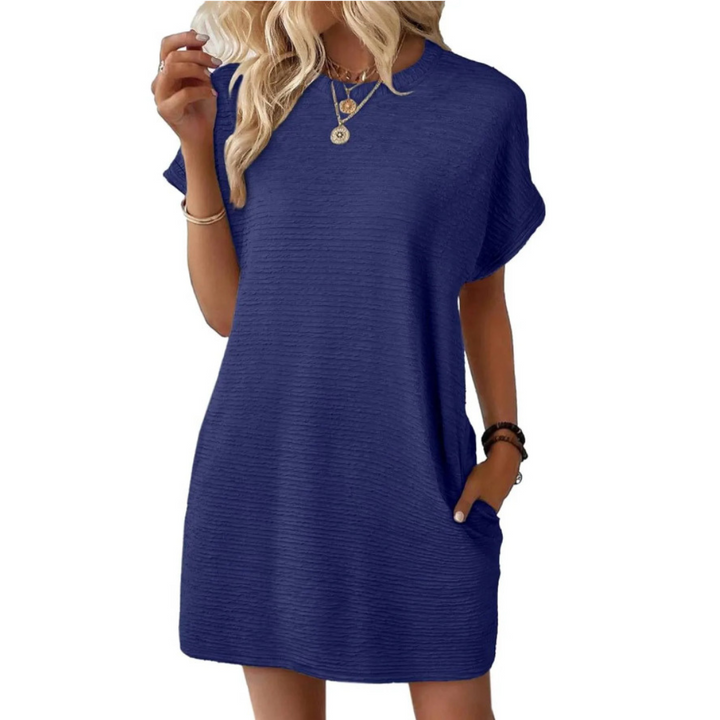 ROMINA – CASUAL MINIMALIST ROUND NECK SUMMER DRESS
