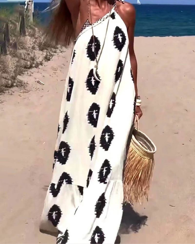 Sunshine - One Shoulder Loose Maxi Dress