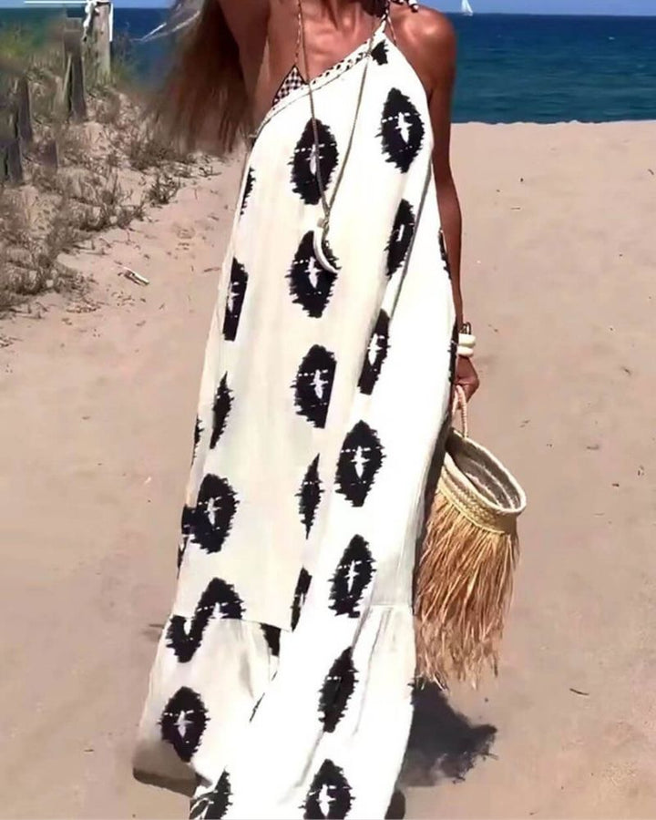 Sunshine - One Shoulder Loose Maxi Dress