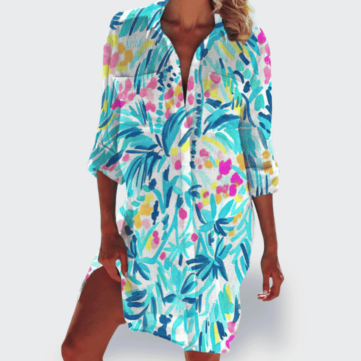 Tessa – Vibrant Summer Print Shirt