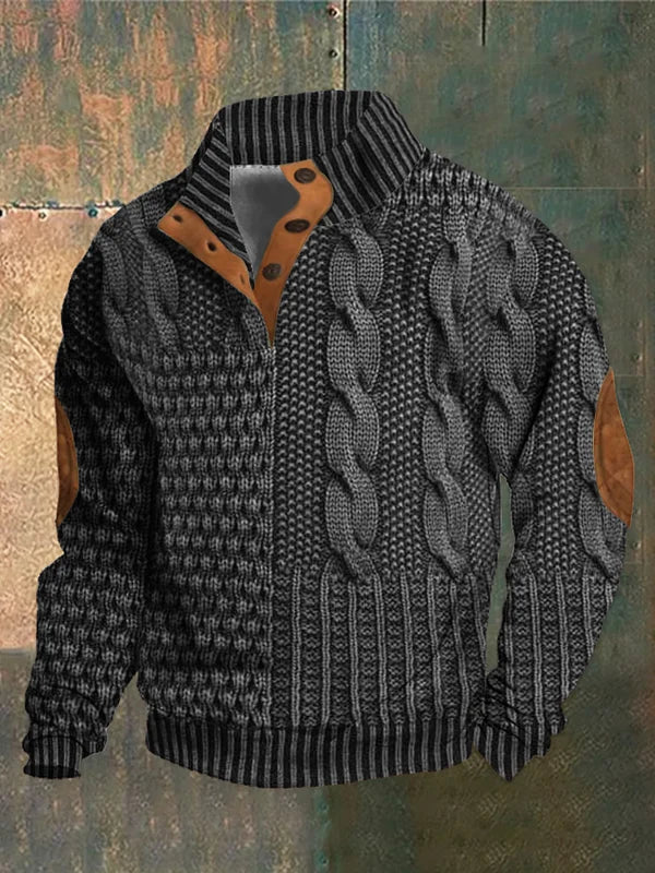 NOVA – PATTERNED COZY KNIT SWEATER FOR MEN
