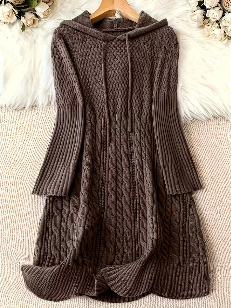 JAKYNTA – CASUAL HOODED SWEATER DRESS