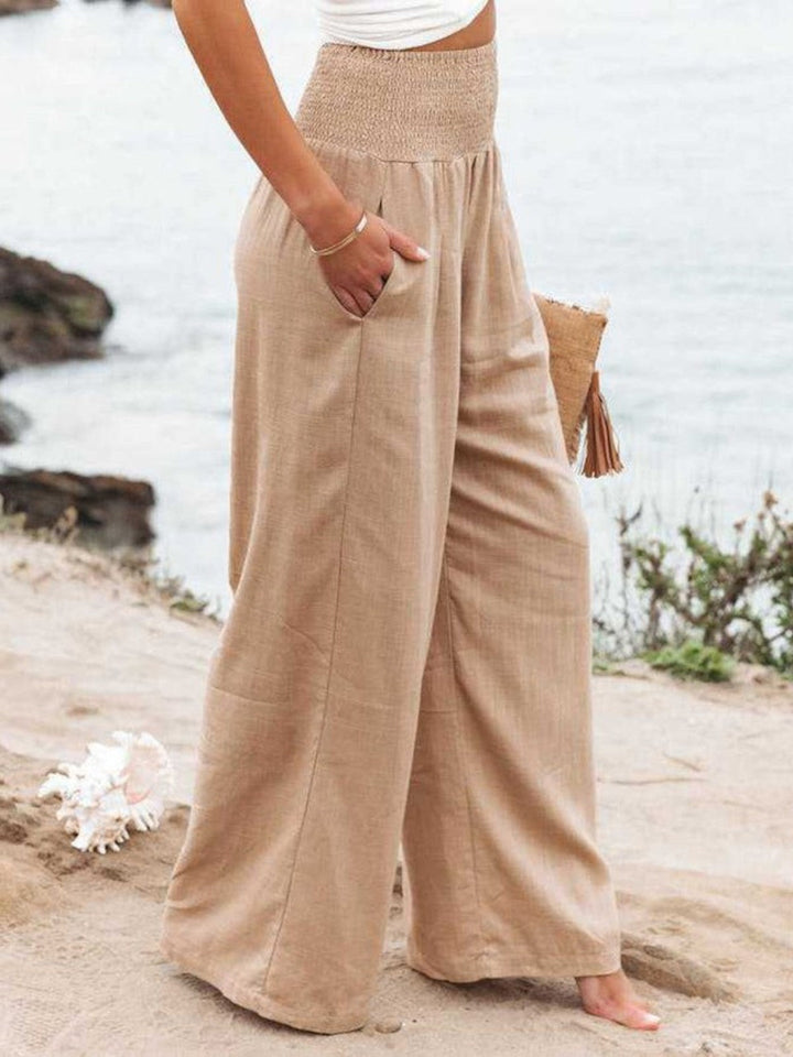 THALIORA – REMI WIDE-LEG LINEN TROUSERS