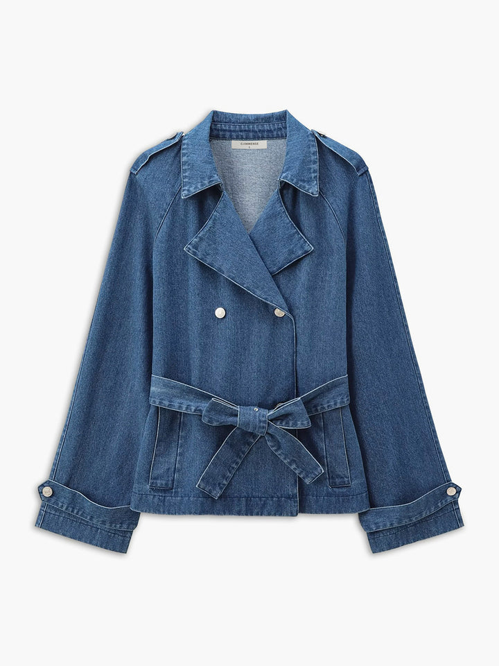 SEREN – MINIMALIST BELTED DENIM JACKET