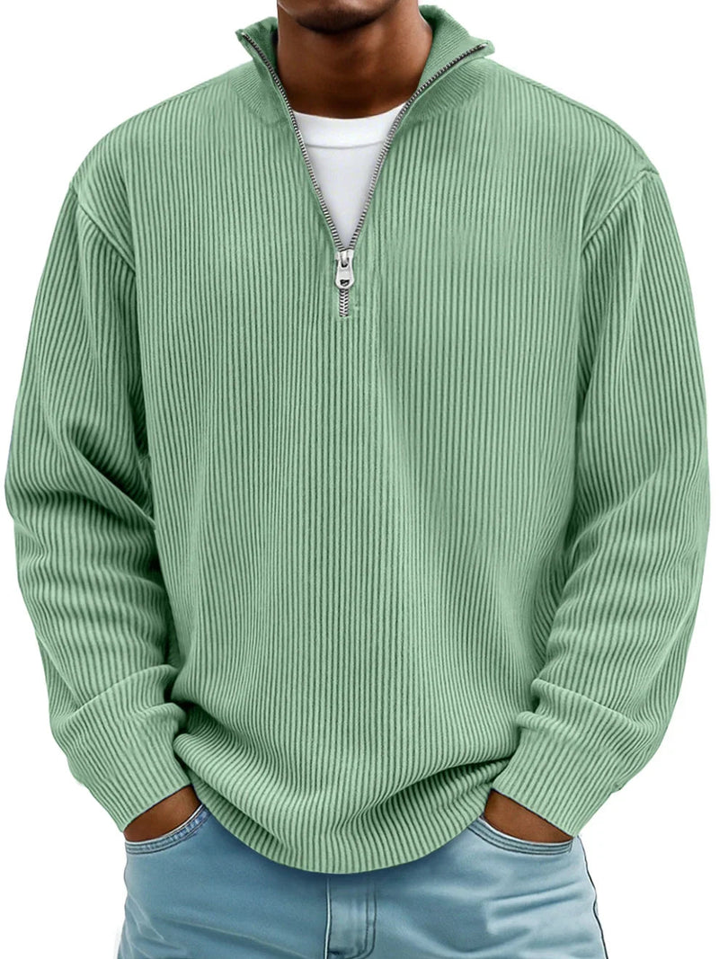 RANDAL – LONG SLEEVE HALF ZIP SWEATER