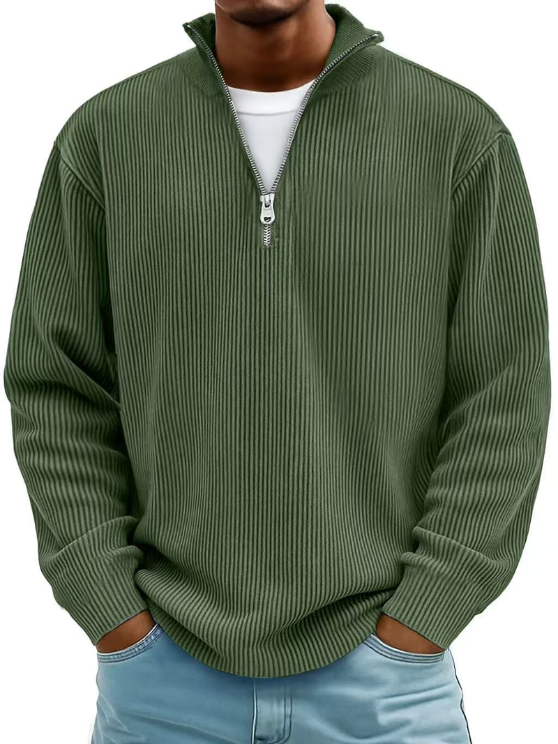 RANDAL – LONG SLEEVE HALF ZIP SWEATER