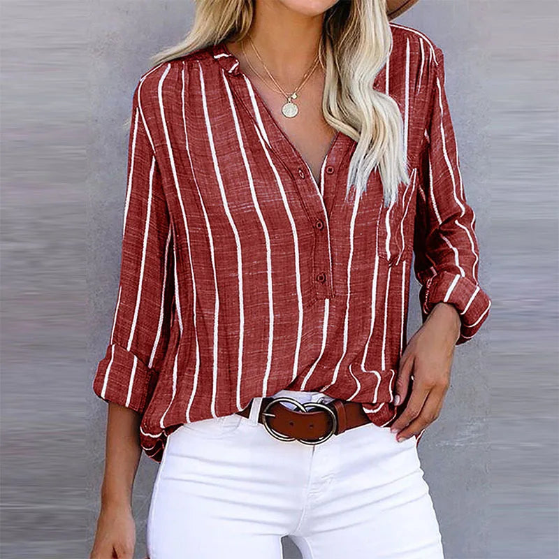 CALENIRAE – STRIPED BUTTON-UP SHIRT
