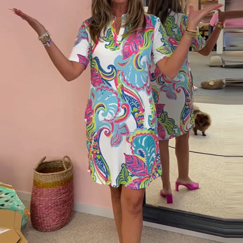 Slim Fit Printed Dress