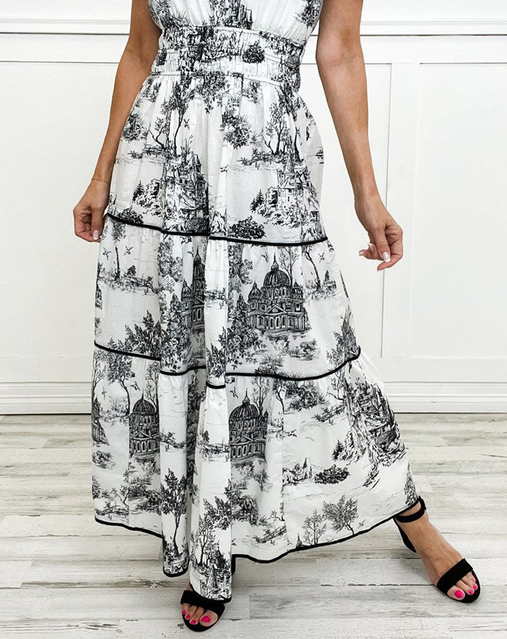 ILLYRIA – FLOWY TOILE PRINT MAXI FOR TIMELESS STYLE