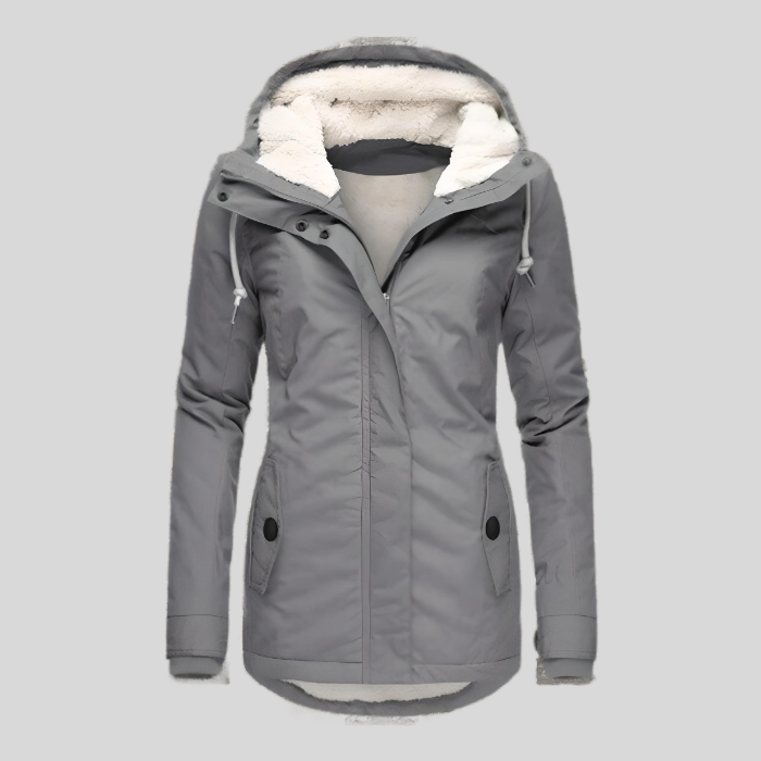 ORAVESSIA – WATERPROOF LONG JACKET WITH HOOD AND LINING