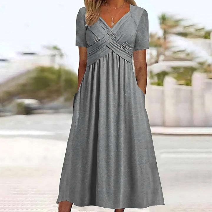 THESSALY – MIDI DRESS WITH TUMMY COVERAGE