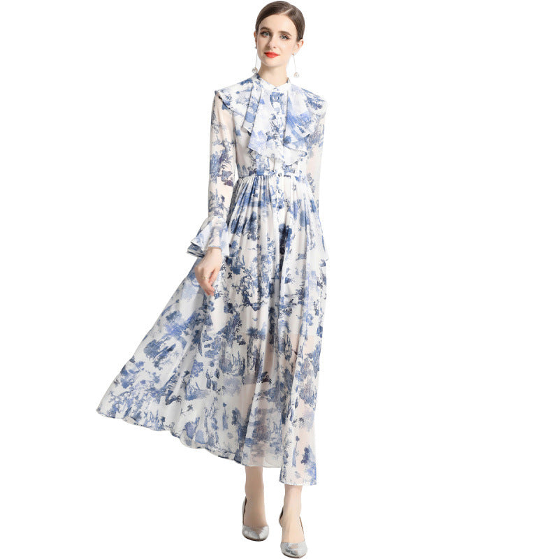AERIS – ELEGANT INK PRINT DRESS