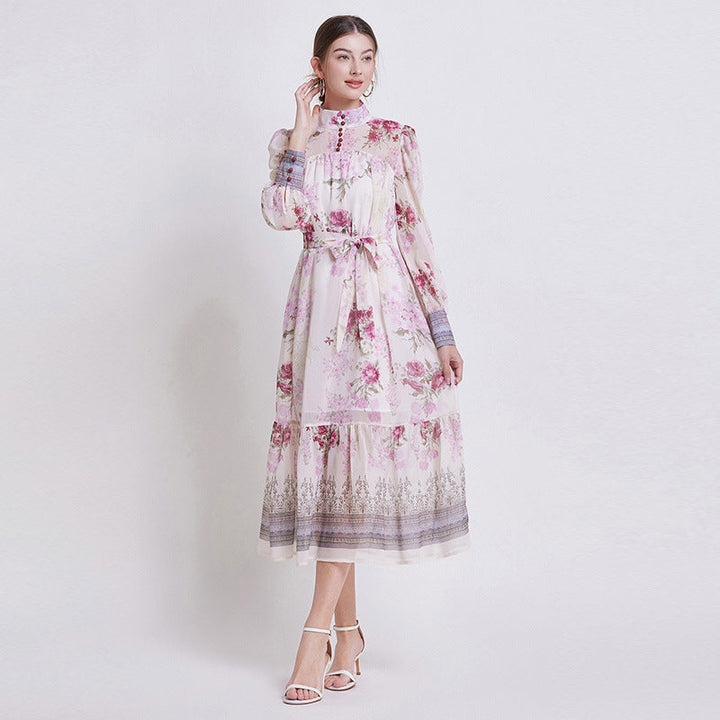 ZEHLIA – ELEGANT FLORAL CHIFFON DRESS