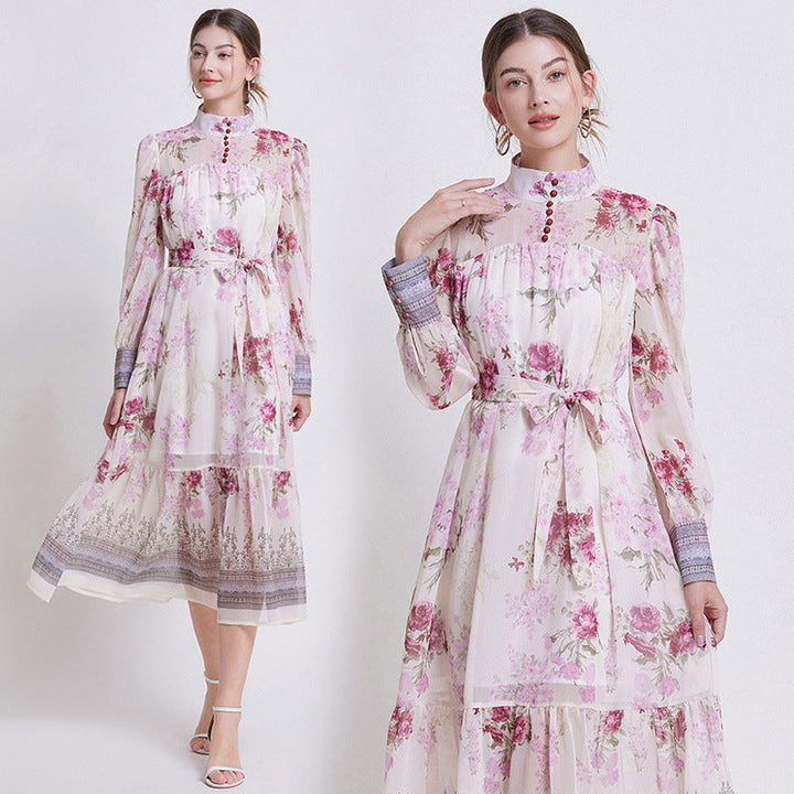 ZEHLIA – ELEGANT FLORAL CHIFFON DRESS