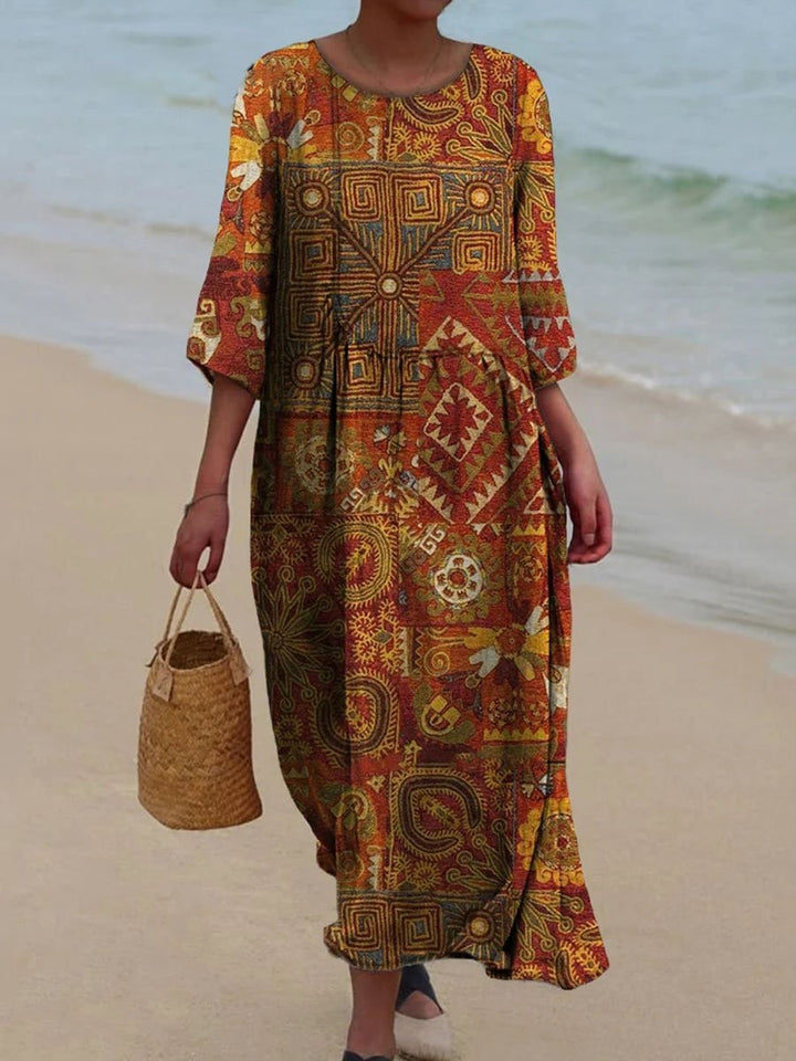 ZEVELYNE – FLORAL PRINTED MIDI DRESS