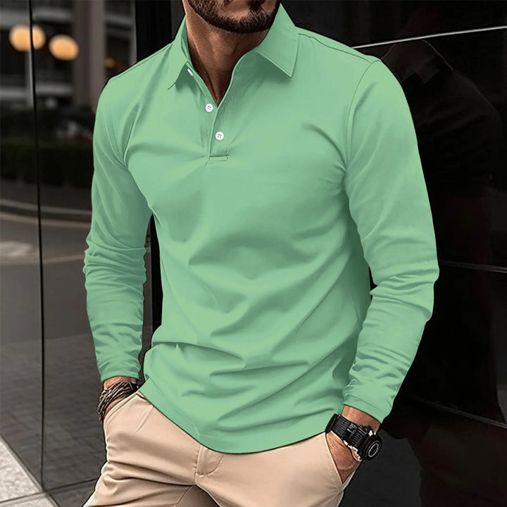 EZRA – RELAXED LONG-SLEEVE POLO