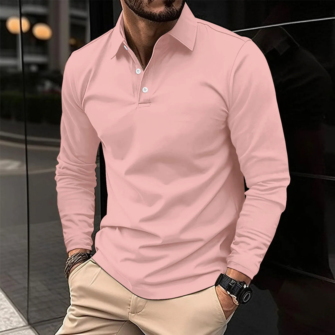 EZRA – RELAXED LONG-SLEEVE POLO