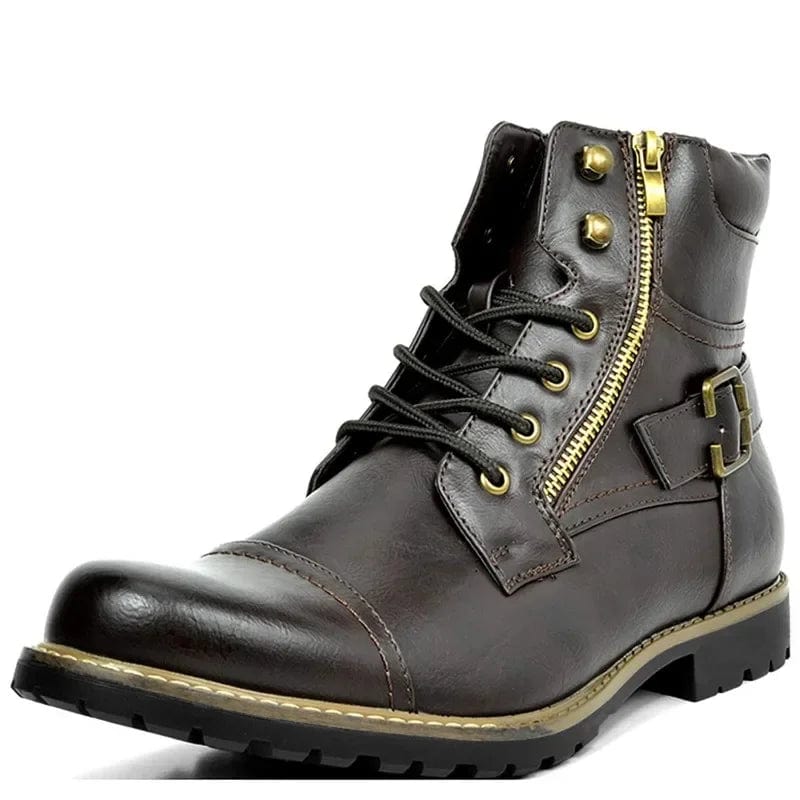 Rugged Elegance Leather Boots