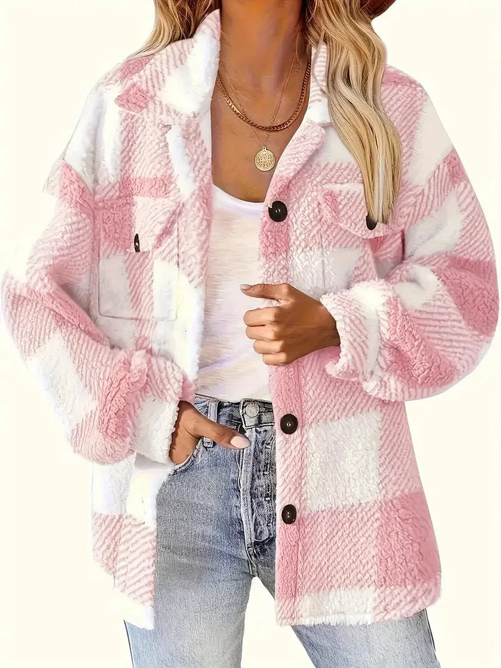 CALENIRAE – STYLISH PLAID FLEECE JACKET