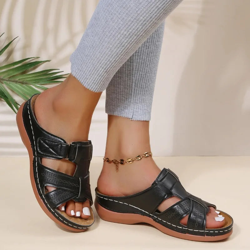 Gaia | Women's Vintage Orthopedic Wedge Sandals