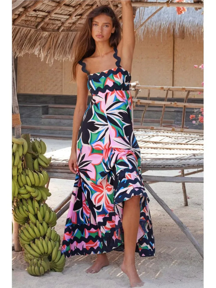 Solana - Elegant Floral Maxi Dress