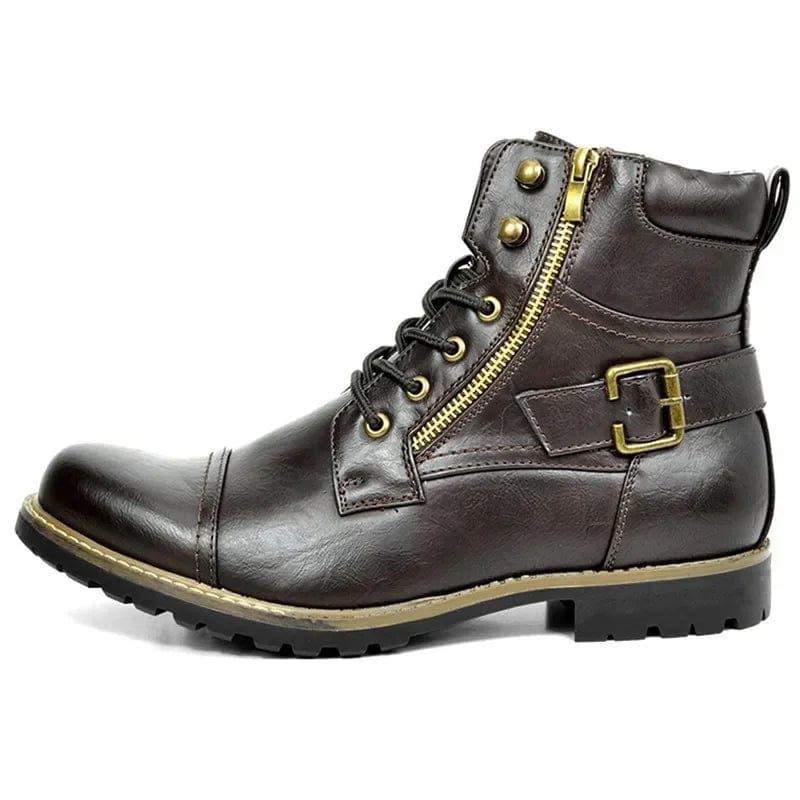 Rugged Elegance Leather Boots