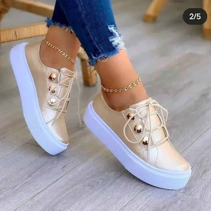 Serena - Orthopedic Round Toe Platform Sneakers