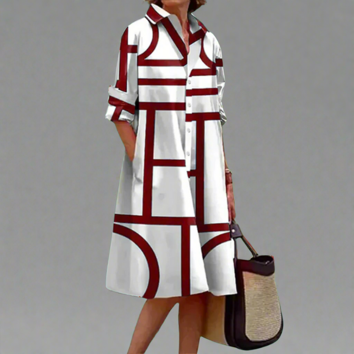 AZALIAH – LUXE MIDI DRESS WITH ELEGANT DESIGN