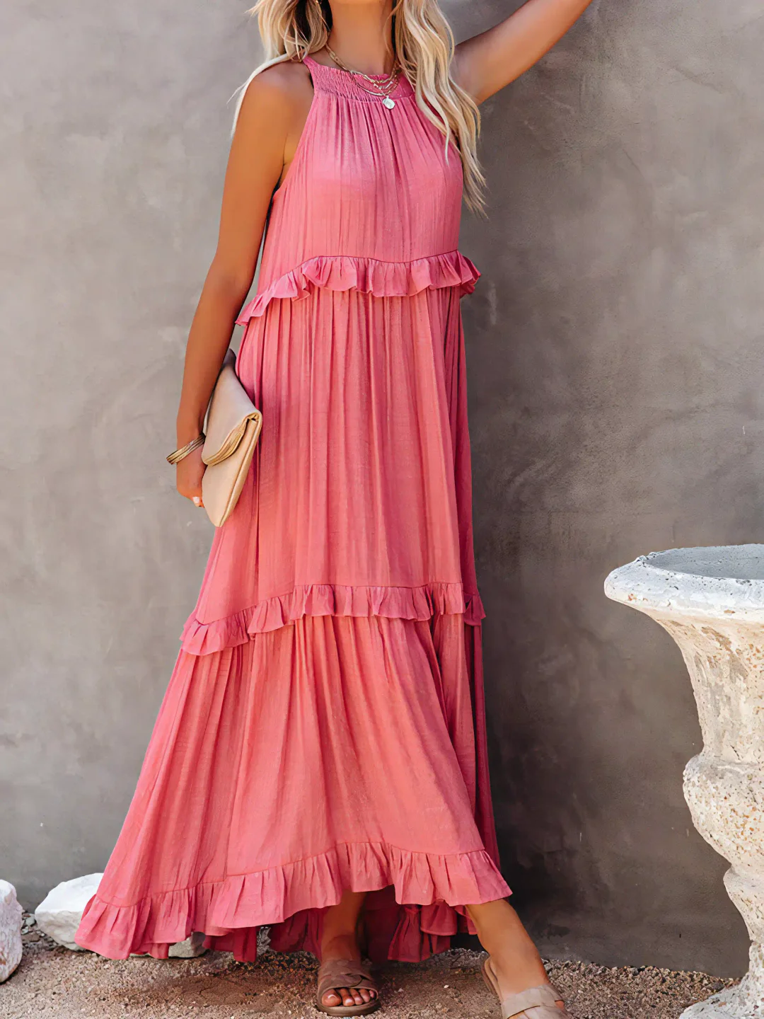 Mabel - Ruffle Breeze Maxi Dress
