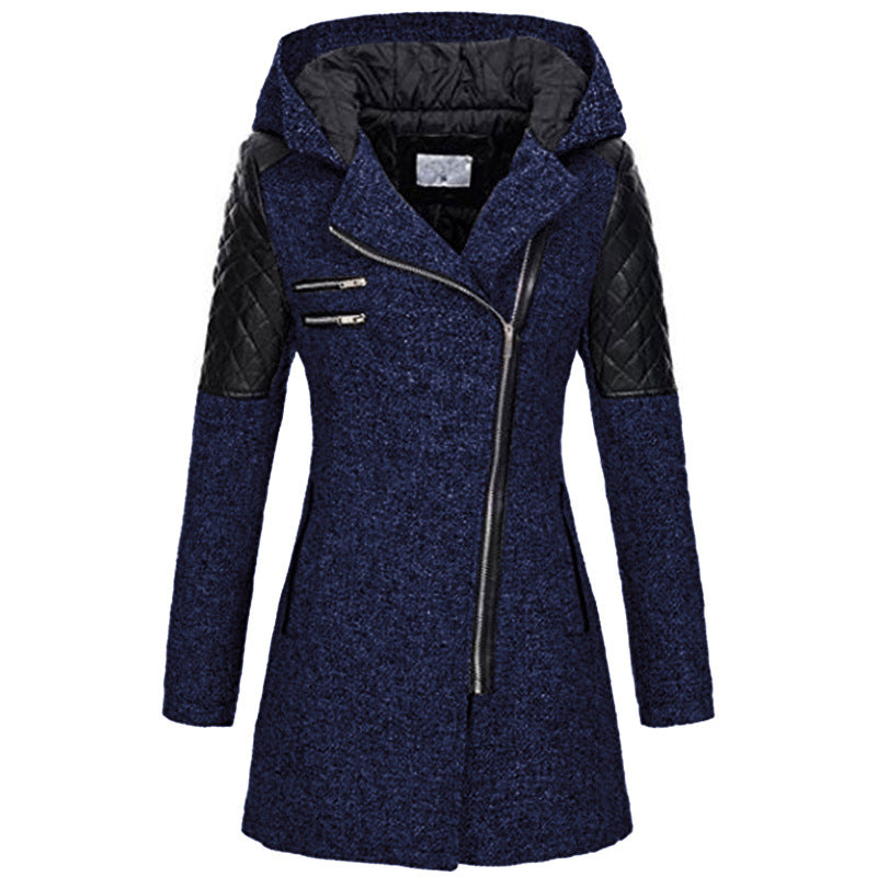 Zoe – Stylish Slant-Zip Winter Jacket