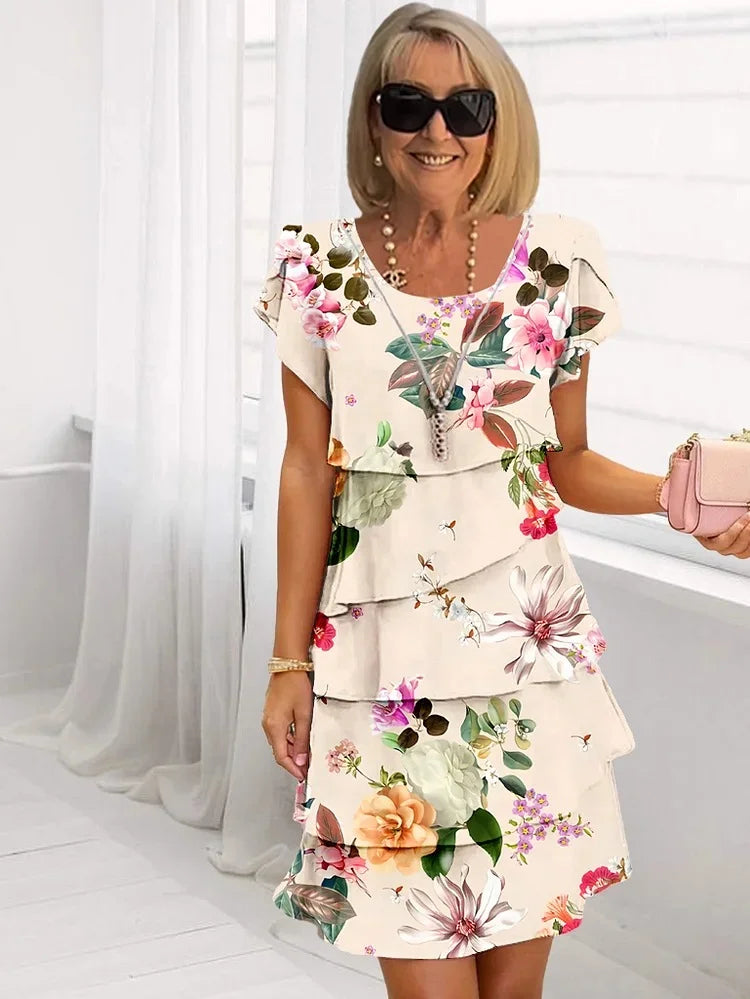 ISALARA – BLOOMING RUFFLE MIDI DRESS