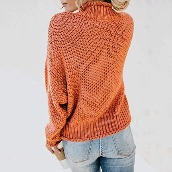 ZEVANYA – LOOSE KNIT PULLOVER SWEATER WITH EFFORTLESS STYLE