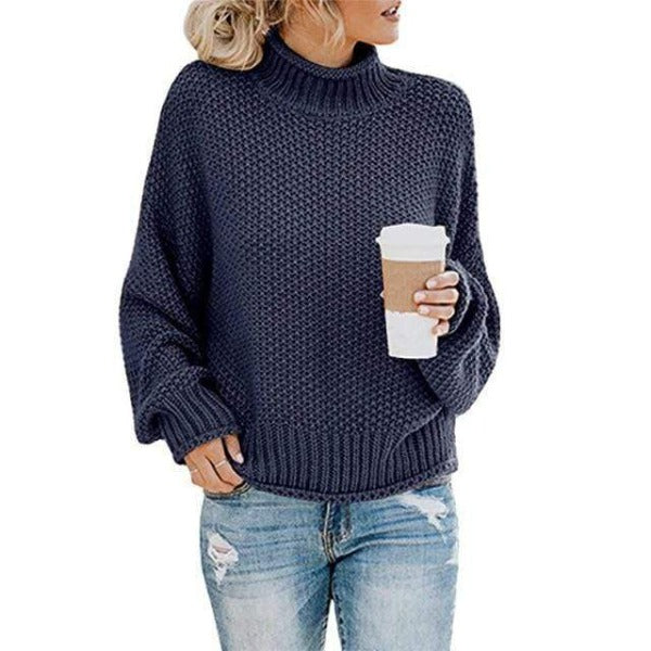 ZEVANYA – LOOSE KNIT PULLOVER SWEATER WITH EFFORTLESS STYLE