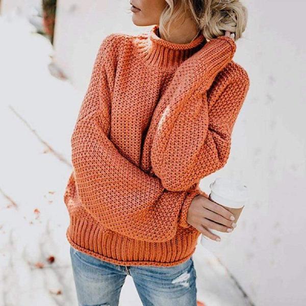 ZEVANYA – LOOSE KNIT PULLOVER SWEATER WITH EFFORTLESS STYLE