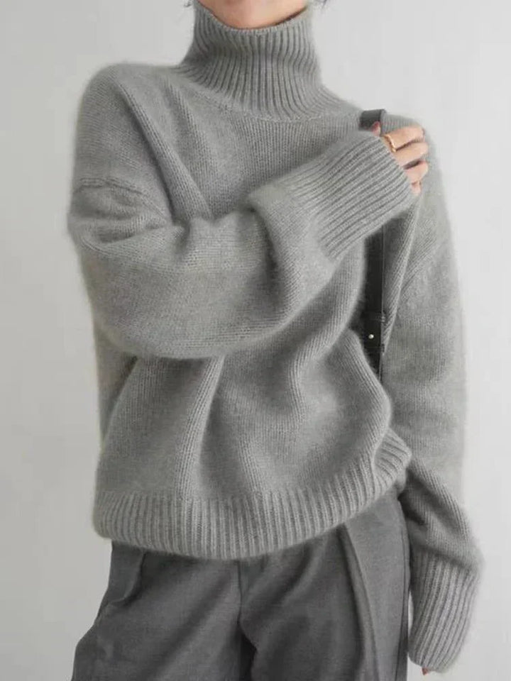 Kayla - High Collar Loose Knitted Sweater