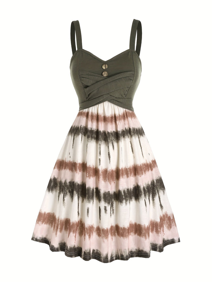 Gisele - Comfortable Tie-Dye Sleeveless Summer Dress