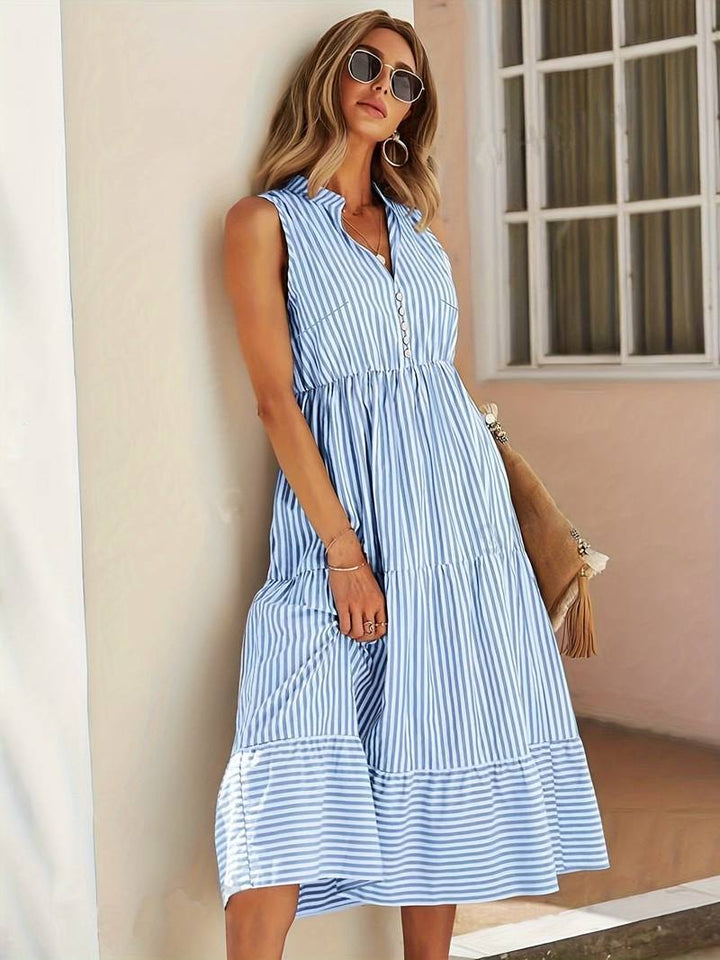 Daisy - Striped Sleeveless Dress